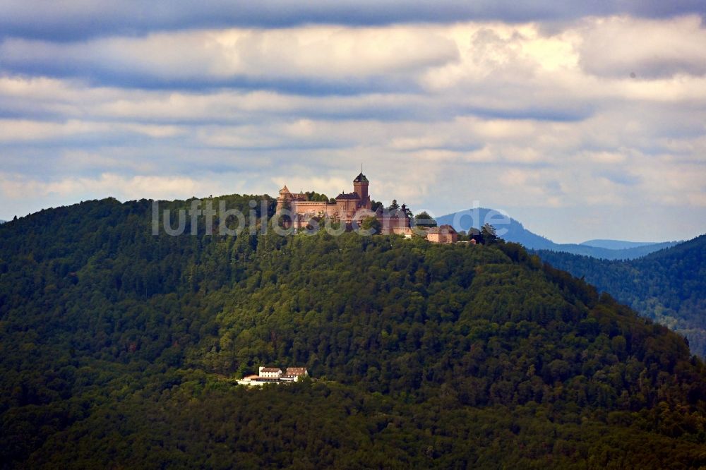 Luftbild Orschwiller - Burg Hohkoenigsbourg in Orschwiller in Grand Est, Frankreich