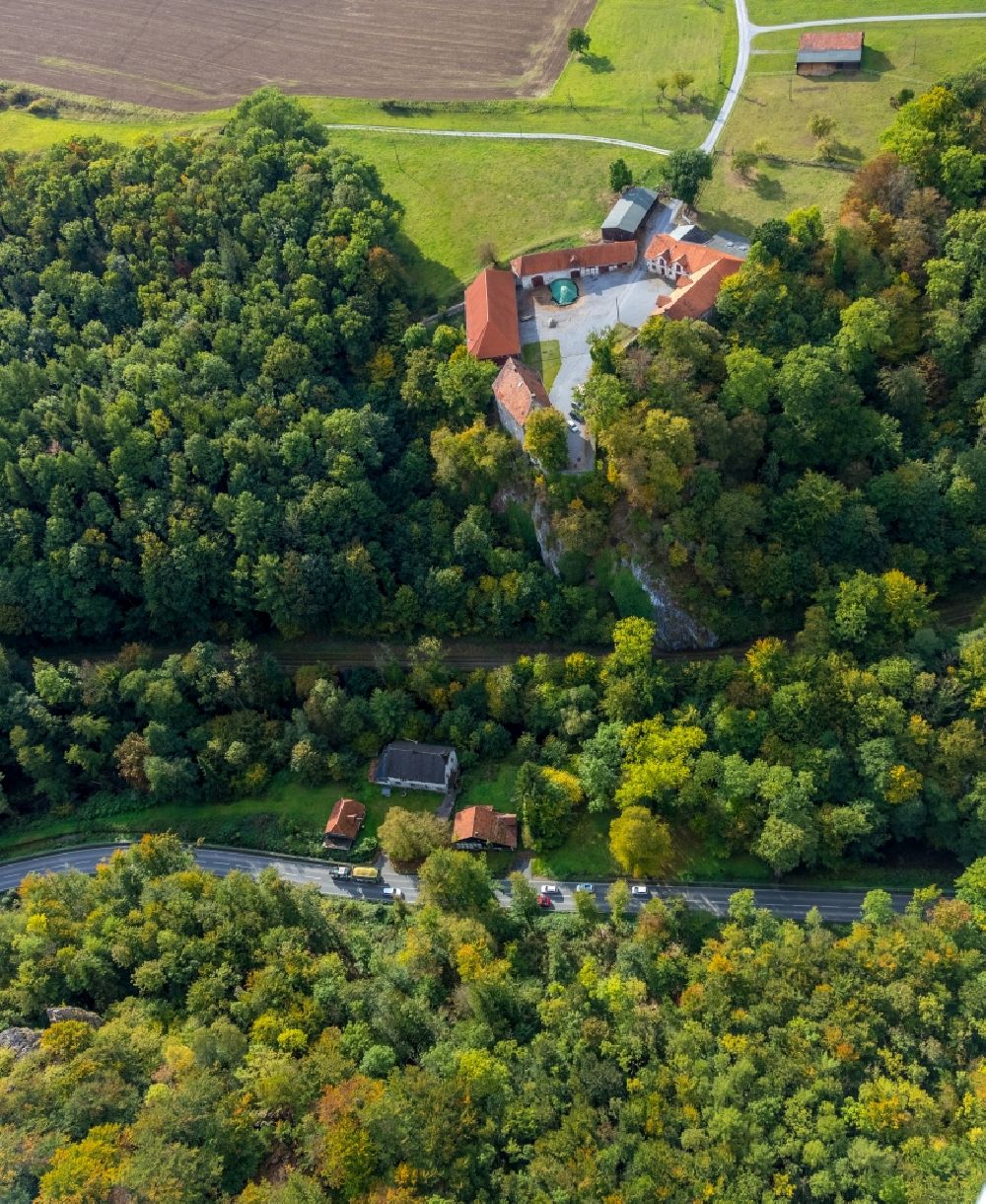 Luftbild Hemer - Burg Klusenstein im Ortsteil Oberrödinghausen in Hemer im Bundesland Nordrhein-Westfalen, Deutschland