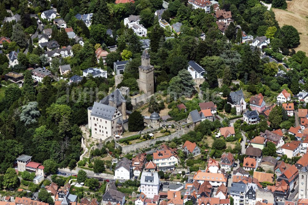 Königstein im Taunus von oben - Burg Kronberg in Königstein im Taunus im Bundesland Hessen, Deutschland