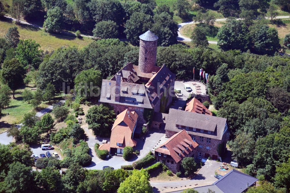 Luftbild Witzenhausen - Burg Ludwigstein in Witzenhausen im Bundesland Hessen, Deutschland