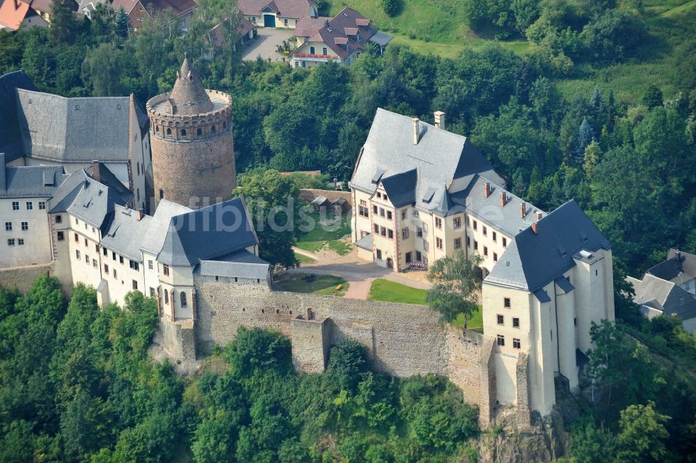 Leisnig aus der Vogelperspektive: Burg Mildenstein im Ortsteil Fischendorf in Leisnig im Bundesland Sachsen, Deutschland