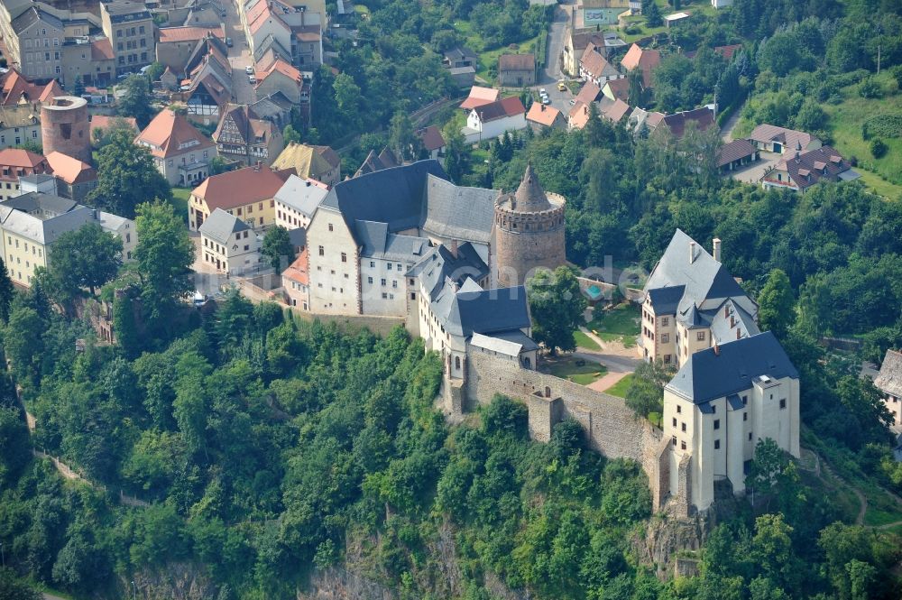 Luftaufnahme Leisnig - Burg Mildenstein im Ortsteil Fischendorf in Leisnig im Bundesland Sachsen, Deutschland