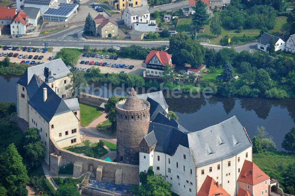 Luftaufnahme Leisnig - Burg Mildenstein im Ortsteil Fischendorf in Leisnig im Bundesland Sachsen, Deutschland