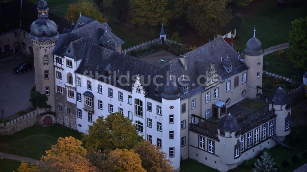 Namedy aus der Vogelperspektive: Burg in Namedy im Bundesland Rheinland-Pfalz, Deutschland