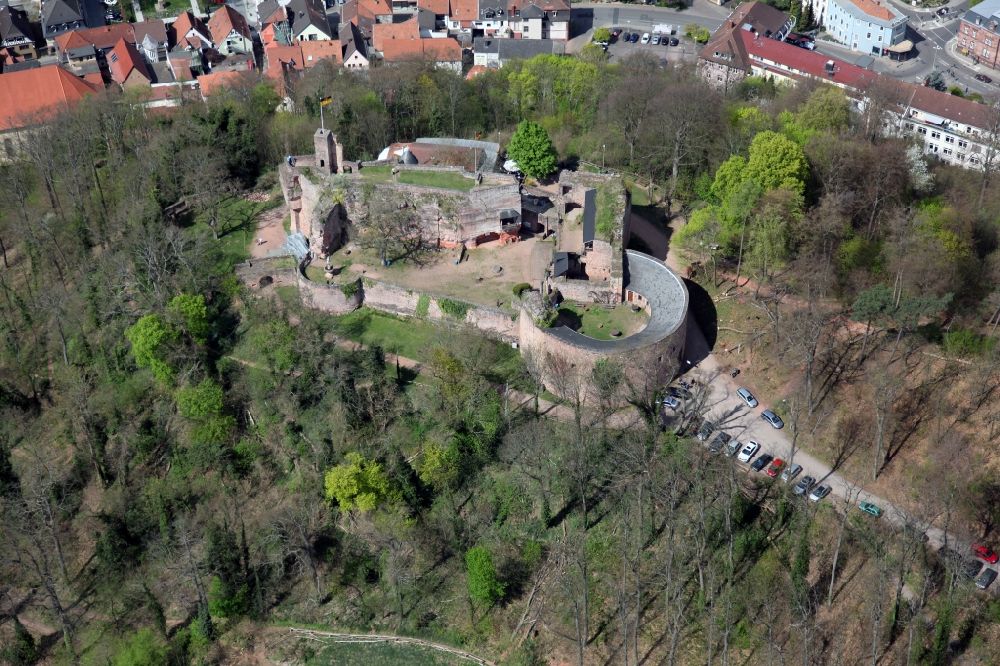 Luftbild Landstuhl - Burg Nanstein in Landstuhl im Bundesland Rheinland-Pfalz