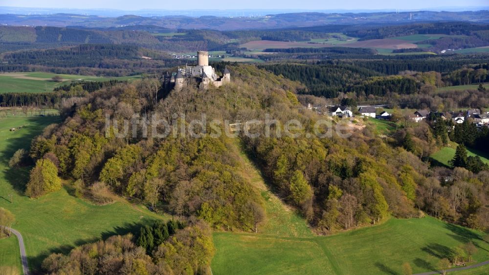 Nürburg von oben - Burg Nürburg in Nürburg im Bundesland Rheinland-Pfalz, Deutschland
