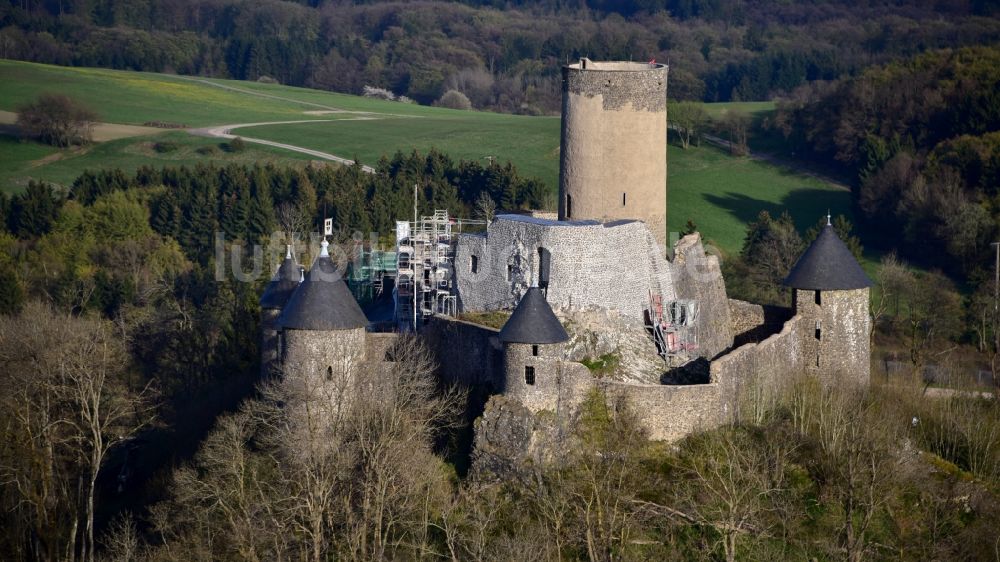 Nürburg von oben - Burg Nürburg in Nürburg im Bundesland Rheinland-Pfalz, Deutschland