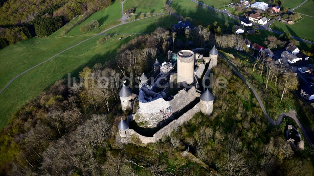 Luftbild Nürburg - Burg Nürburg in Nürburg im Bundesland Rheinland-Pfalz, Deutschland