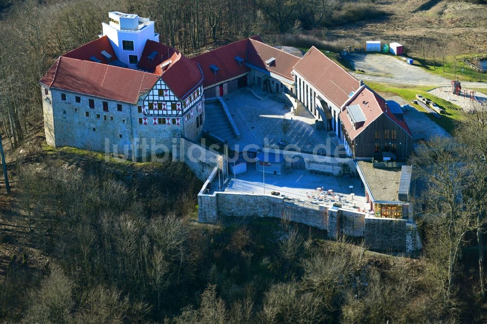 Leinefelde-Worbis aus der Vogelperspektive: Burg Scharfenstein in Leinefelde-Worbis im Bundesland Thüringen, Deutschland