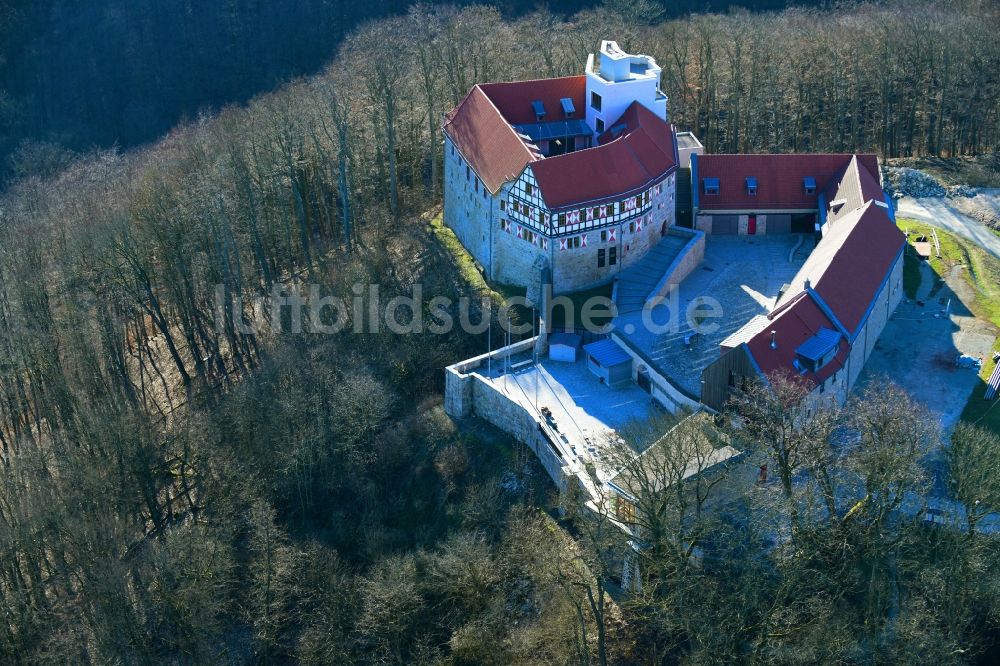 Luftbild Leinefelde-Worbis - Burg Scharfenstein in Leinefelde-Worbis im Bundesland Thüringen, Deutschland