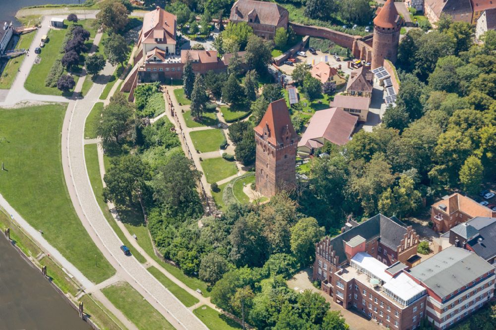 Tangermünde von oben - Burg / Schloss in Tangermünde im Bundesland Sachsen-Anhalt