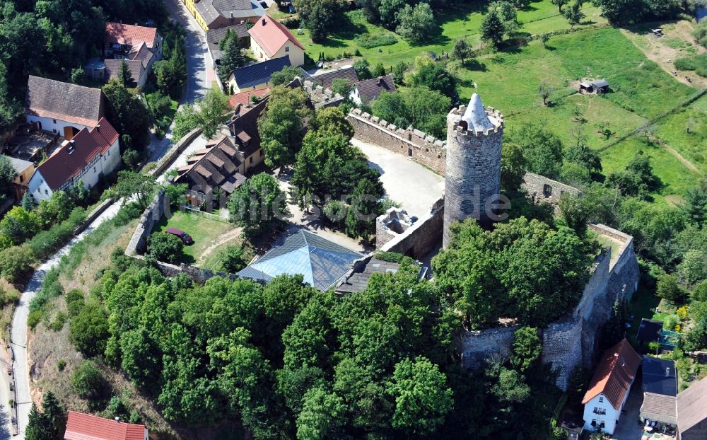 Schönburg von oben - Burg Schönburg im Bundesland Sachsen-Anhalt