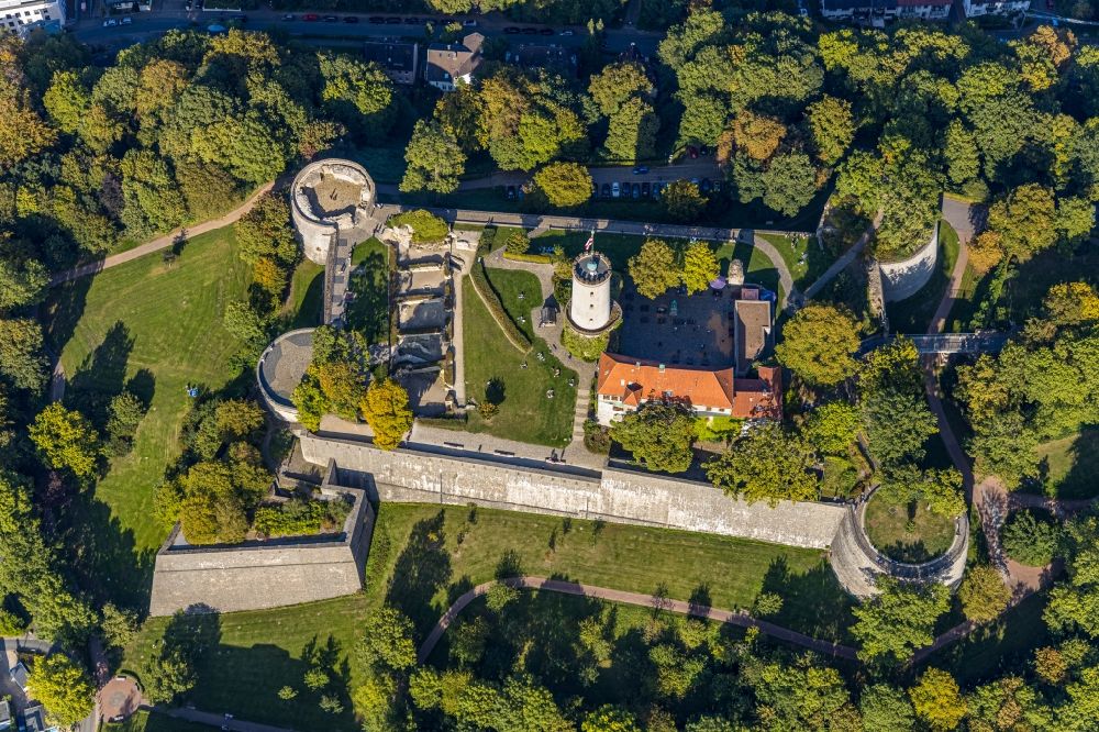 Luftaufnahme Bielefeld - Burg Sparrenburg in Bielefeld im Bundesland Nordrhein-Westfalen, Deutschland