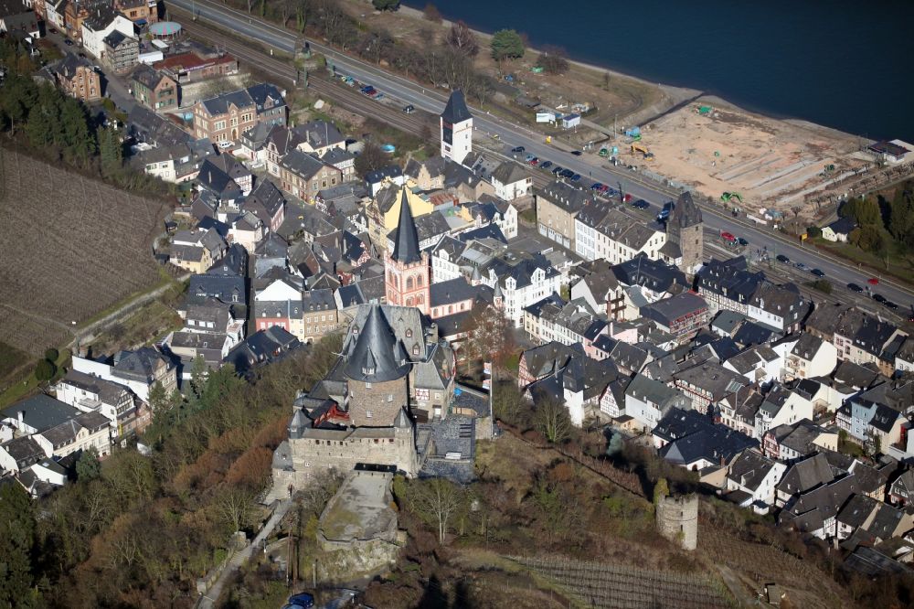 Luftbild Bacharach - Burg Stahleck über Bacharach im Bundesland Rheinland-Pfalz