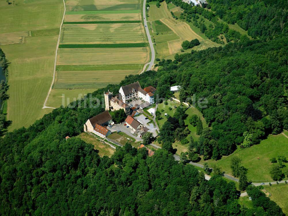 Starzach von oben - Burg in Starzach im Bundesland Baden-Württemberg, Deutschland