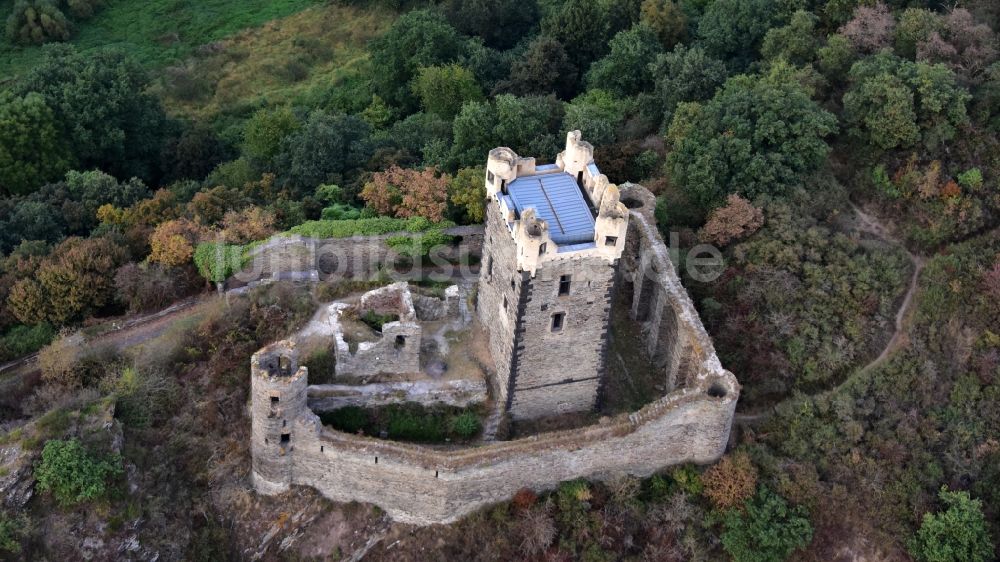 Ochtendung aus der Vogelperspektive: Burg Wernerseck in Ochtendung im Bundesland Rheinland-Pfalz, Deutschland