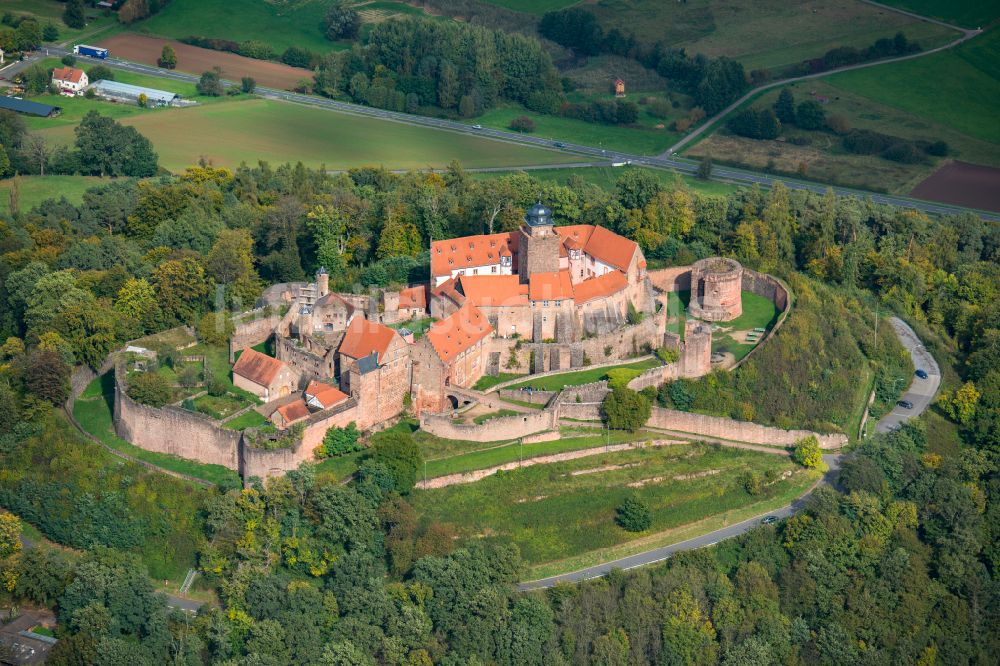 Luftbild Breuberg - Burganlage Burg Breuberg in Breuberg im Bundesland Hessen, Deutschland