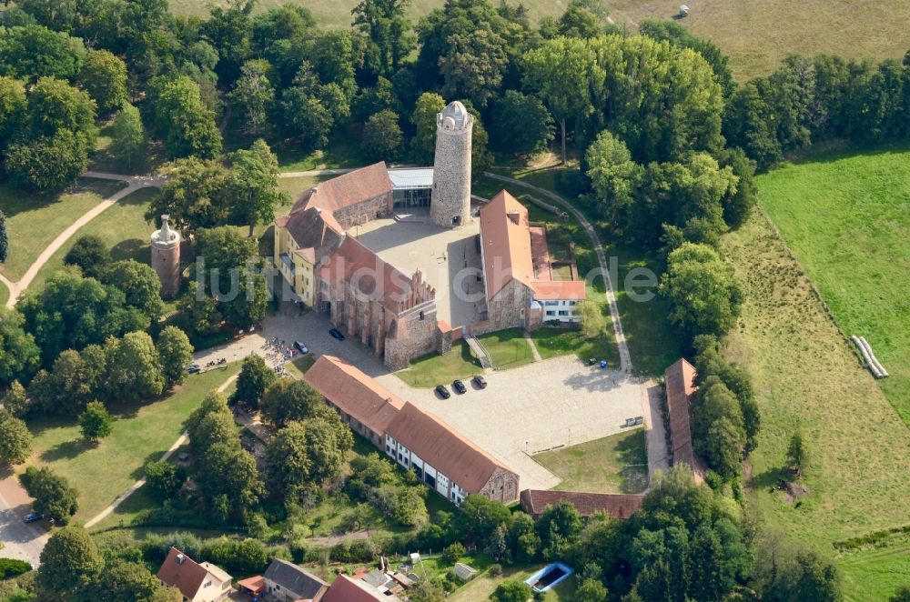 Luftbild Ziesar - Burganlage des Schloss Bischofsresidenz Burg Ziesar in Ziesar im Bundesland Brandenburg, Deutschland