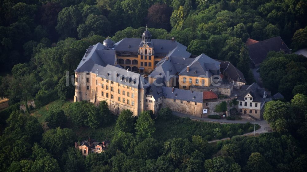 Blankenburg (Harz) aus der Vogelperspektive: Burganlage des Schloss Blankenburg im Ortsteil Blankenburg in Blankenburg (Harz) im Bundesland Sachsen-Anhalt