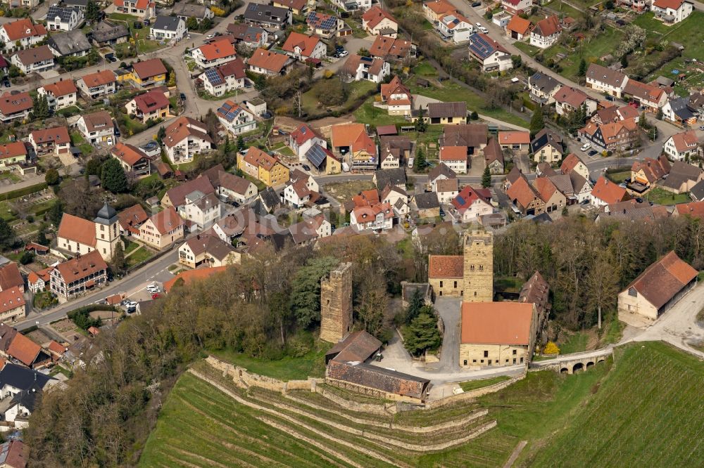 Luftbild Brackenheim - Burganlage des Schloss Burg Neipperg in Brackenheim im Bundesland Baden-Württemberg, Deutschland