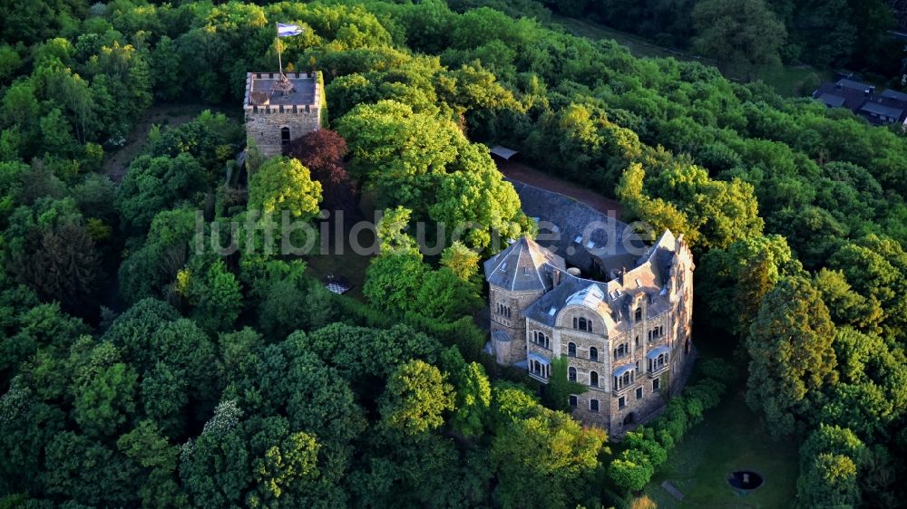 Luftbild Bad Breisig - Burganlage des Schloss Burg Rheineck in Bad Breisig im Bundesland Rheinland-Pfalz, Deutschland