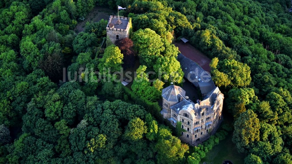 Luftbild Bad Breisig - Burganlage des Schloss Burg Rheineck in Bad Breisig im Bundesland Rheinland-Pfalz, Deutschland