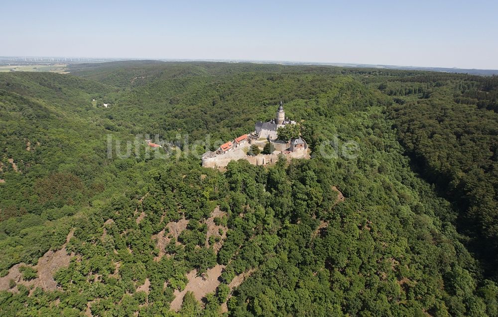 Luftbild Falkenstein/Harz - Burganlage des Schloss in Falkenstein/Harz im Bundesland Sachsen-Anhalt, Deutschland
