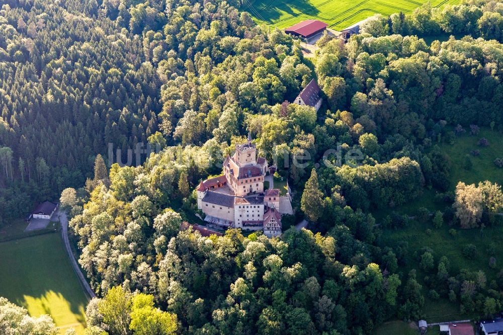 Horb am Neckar aus der Vogelperspektive: Burganlage des Schloss in Horb am Neckar im Bundesland Baden-Württemberg, Deutschland