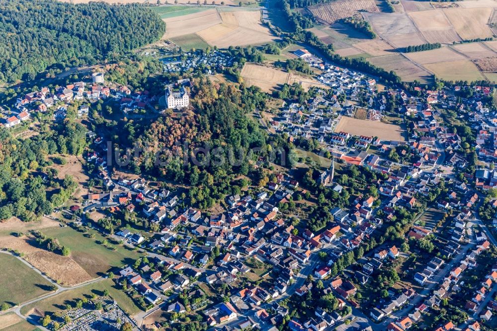 Luftbild Lichtenberg - Burganlage des Schloss Lichtenberg in Lichtenberg im Bundesland Hessen, Deutschland
