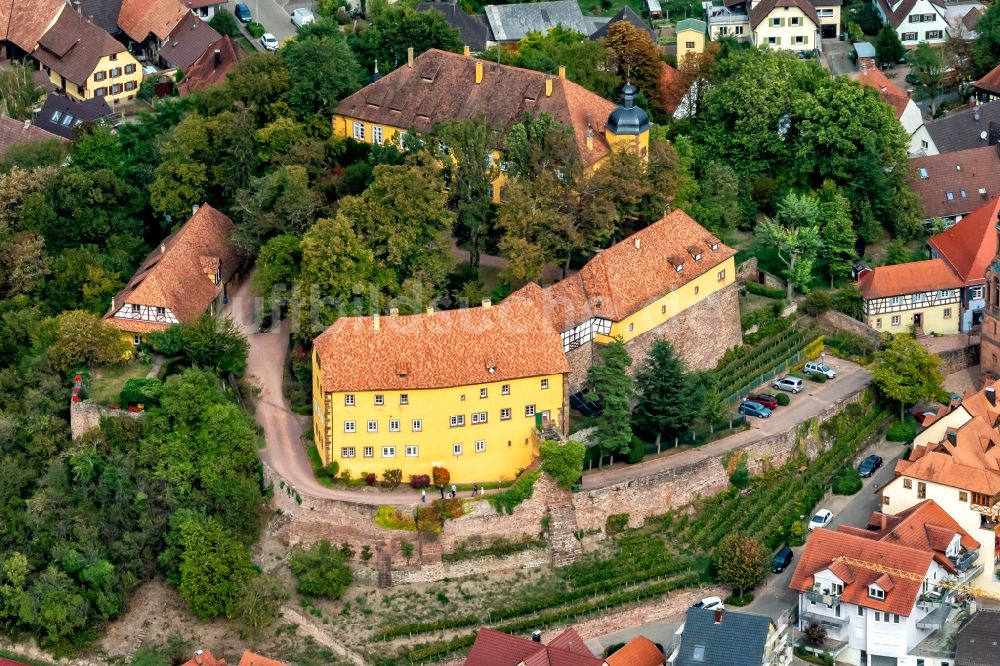 Luftbild Mahlberg - Burganlage des Schloss in Mahlberg im Bundesland Baden-Württemberg, Deutschland