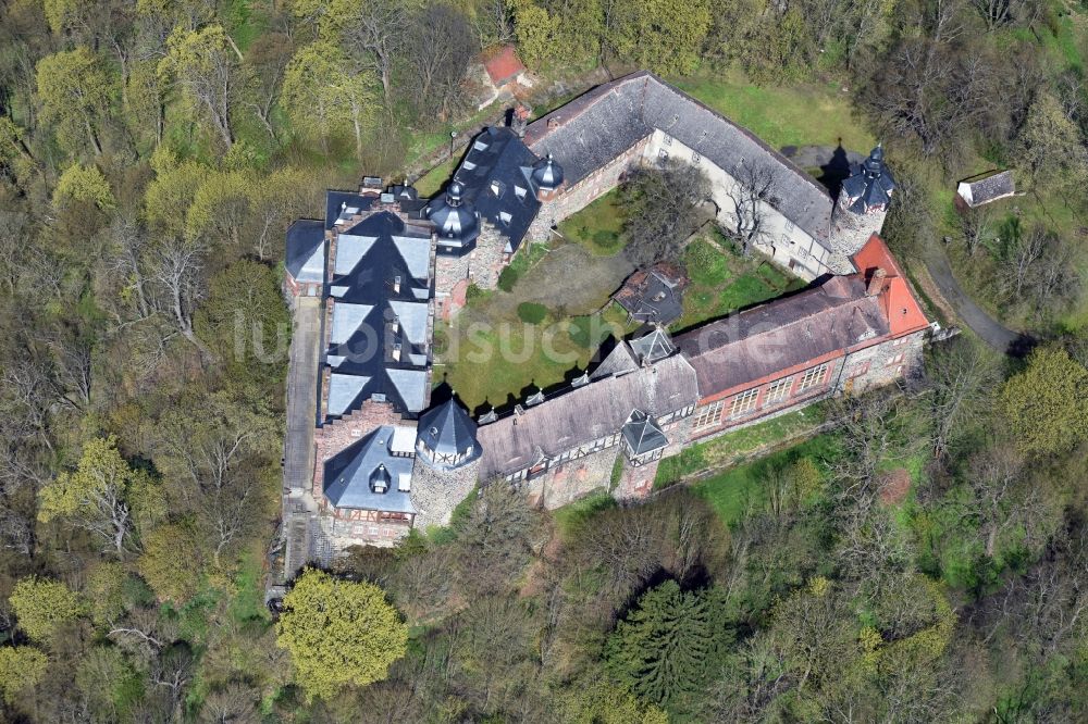 Luftbild Friesdorf - Burganlage des Schloss Rammelburg in Friesdorf im Bundesland Sachsen-Anhalt