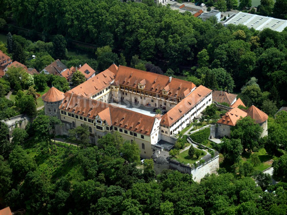 Luftbild Tübingen - Burganlage des Schloss Schloss Hohentübingen mit Museum Alte Kulturen | in Tübingen im Bundesland Baden-Württemberg, Deutschland