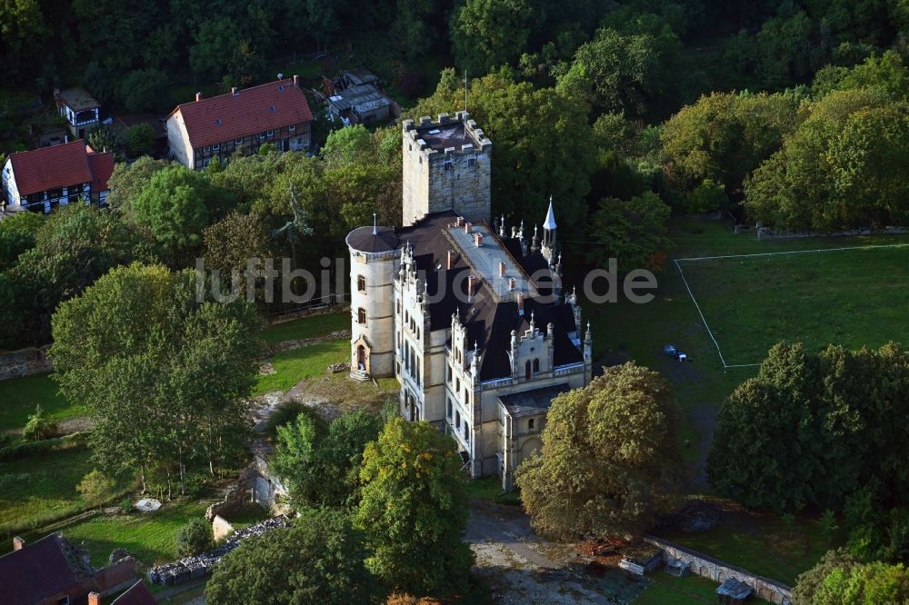 Luftbild Sommersdorf - Burganlage des Schloss am Schloßhof in Sommersdorf im Bundesland Sachsen-Anhalt