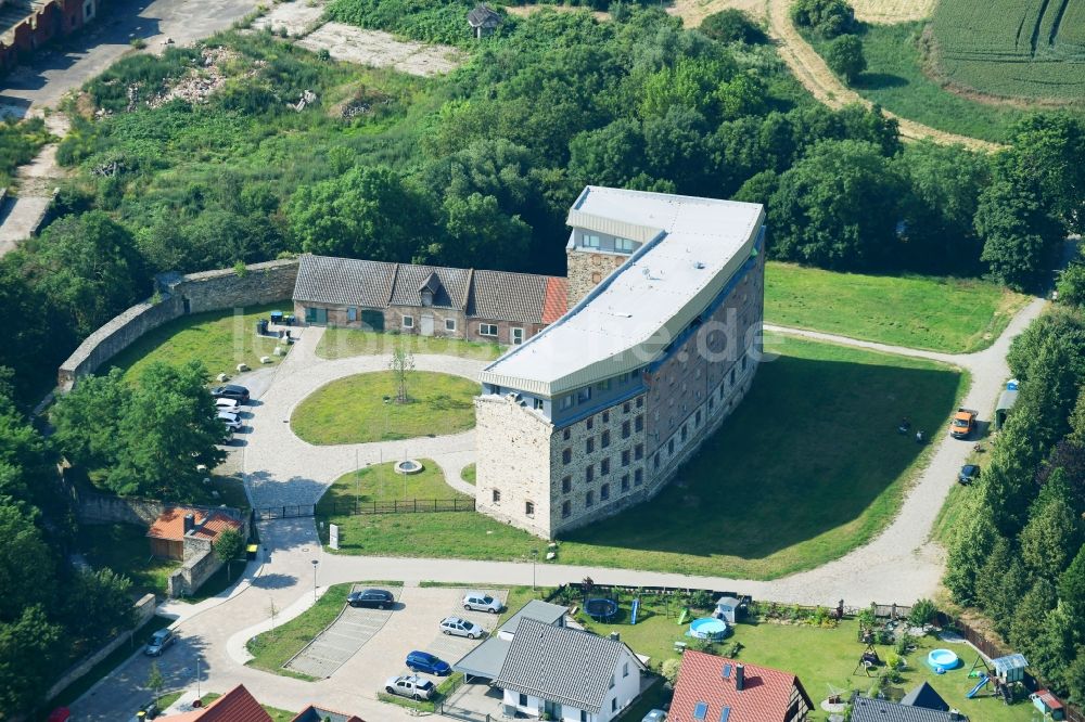 Luftbild Oschersleben (Bode) - Burganlage und Speicher des Schloss am Fillergraben in Oschersleben (Bode) im Bundesland Sachsen-Anhalt