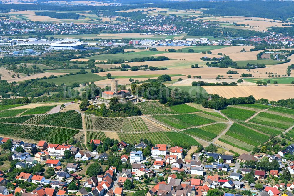 Luftaufnahme Weiler - Burganlage der Veste Burg Steinsberg in Weiler im Bundesland Baden-Württemberg, Deutschland