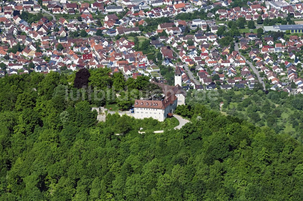 Owen aus der Vogelperspektive: Burganlage der Veste Burg Teck in Owen im Bundesland Baden-Württemberg, Deutschland