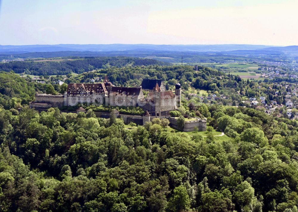 Luftaufnahme Coburg - Burganlage Veste Coburg in Coburg im Bundesland Bayern, Deutschland