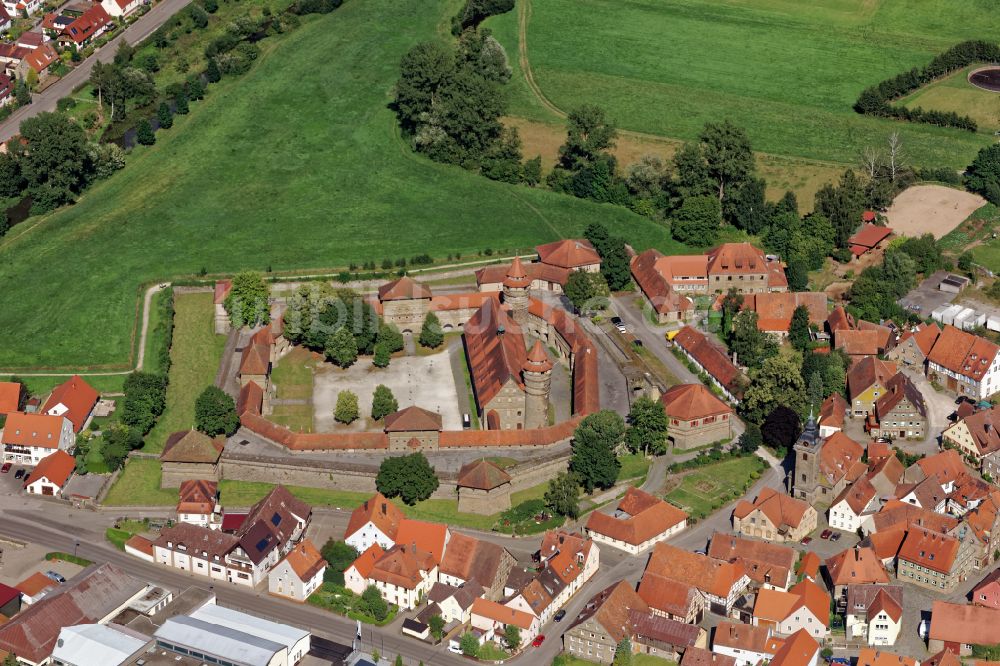 Lichtenau aus der Vogelperspektive: Burganlage der Veste in Lichtenau im Bundesland Bayern, Deutschland