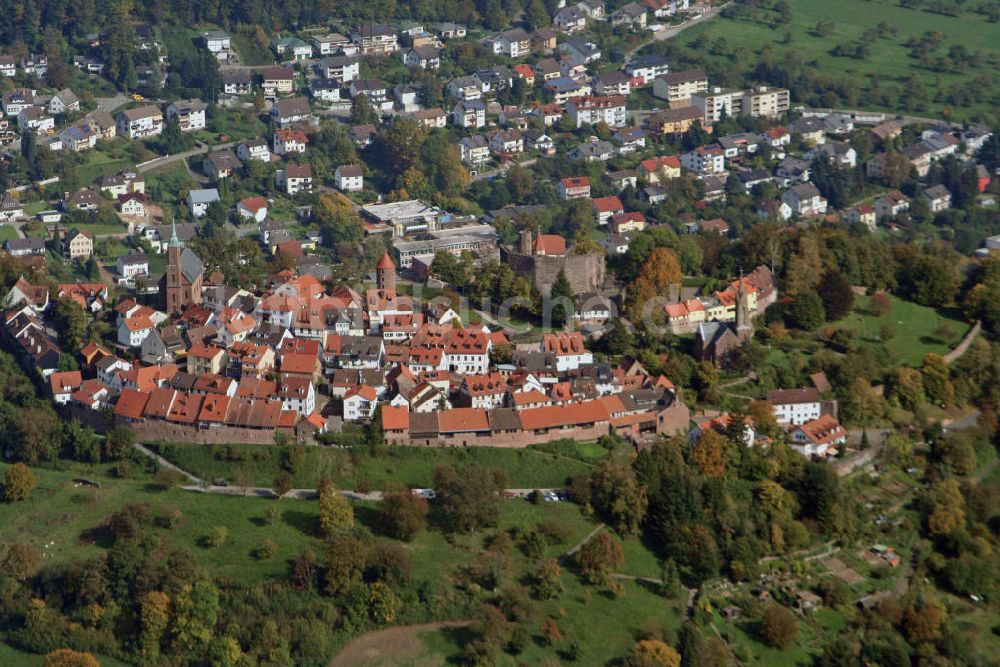 Luftaufnahme Neckargemünd - Burgfeste Dilsberg