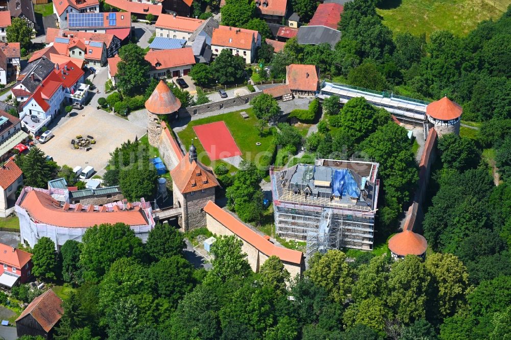 Luftbild Hohenberg an der Eger - Burgmauern in Hohenberg an der Eger im Bundesland Bayern, Deutschland