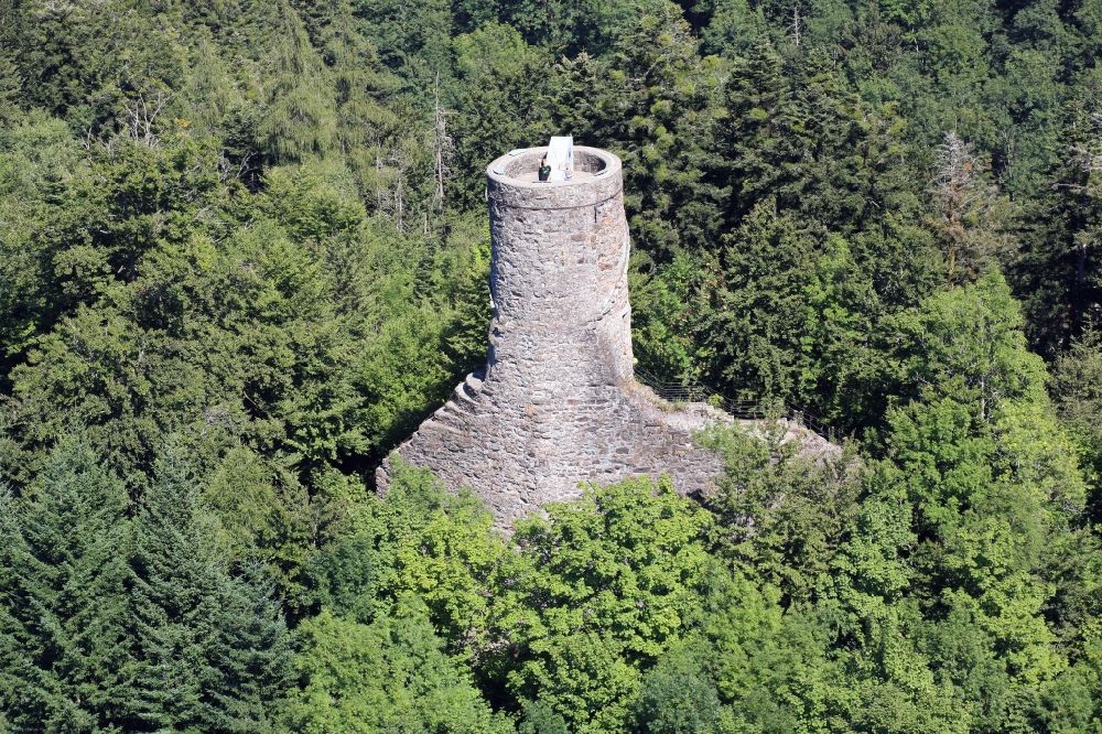 Wehr von oben - Burgruine Bärenfels in Wehr im Bundesland Baden-Württemberg