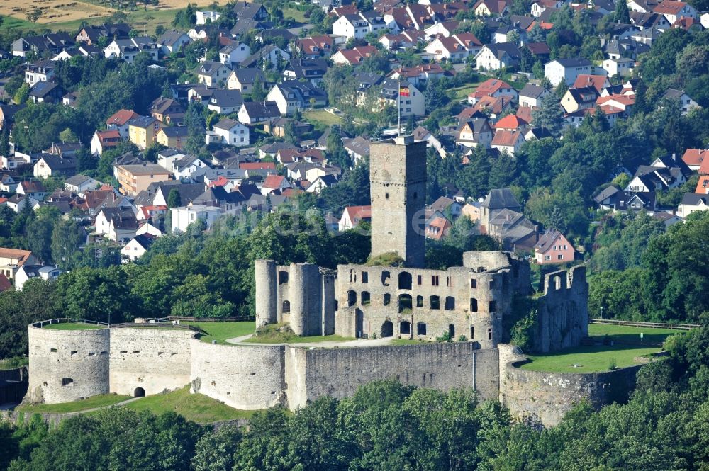 Luftaufnahme Königstein im Taunus - Burgruine Königstein im Taunus im Bundesland Hessen, Deutschland