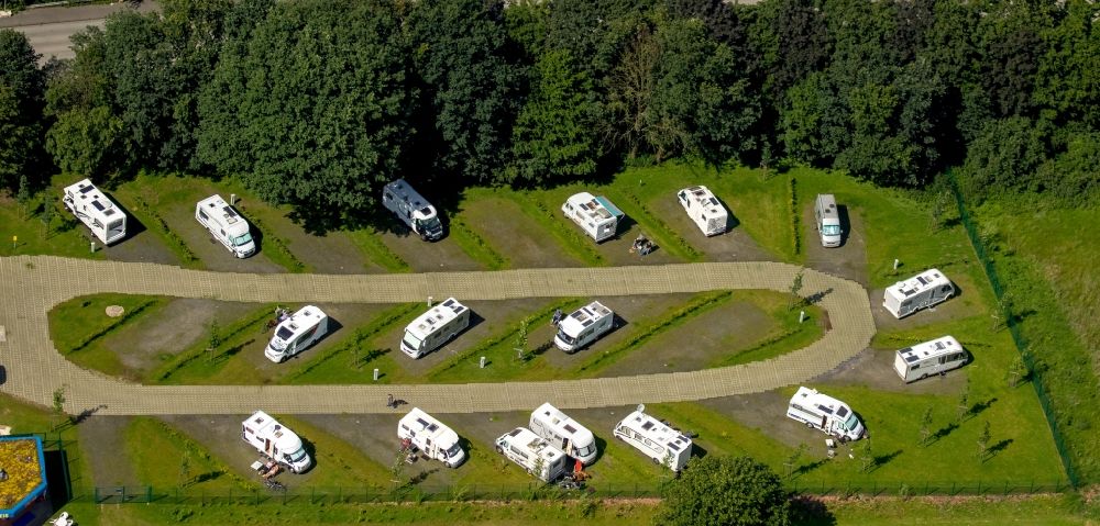 Luftaufnahme Haltern am See - Campingplatz mit Wohnwagen in Haltern am See im Bundesland Nordrhein-Westfalen