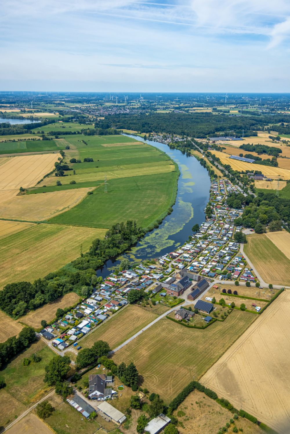 Luftbild Hamminkeln - Campingplatz mit Wohnwagen und Zelten am Hagener Meer in Hamminkeln im Bundesland Nordrhein-Westfalen, Deutschland