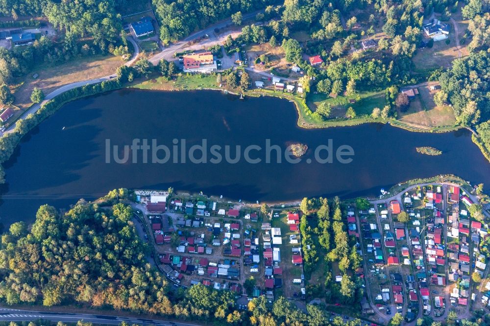 Luftaufnahme Ludwigswinkel - Campingplatz mit Wohnwagen und Zelten in Ludwigswinkel im Bundesland Rheinland-Pfalz, Deutschland