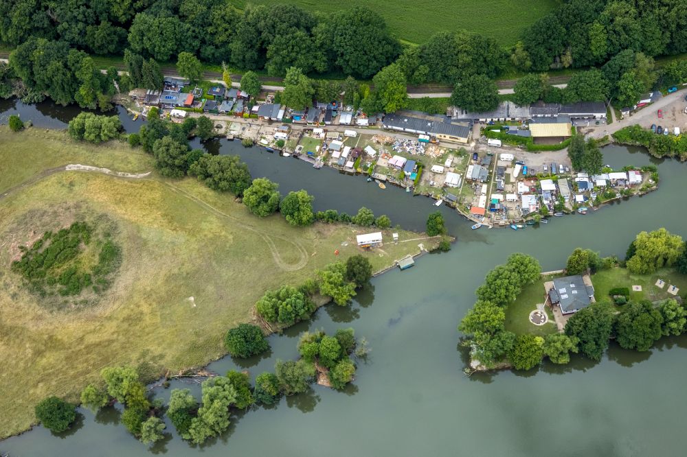 Luftbild Witten - Campingplatz mit Wohnwagen und Zelten im Ortsteil Bommern in Witten im Bundesland Nordrhein-Westfalen, Deutschland
