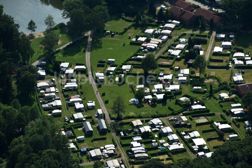 Luftbild Wittenborn - Campingplatz mit Wohnwagen und Zelten in Wittenborn im Bundesland Schleswig-Holstein