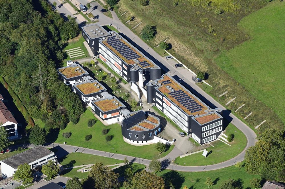 Luftaufnahme Lörrach - Campus- Gebäude Duale Hochschule Baden-Württemberg Lörrach an der Hangstraße in Lörrach im Bundesland Baden-Württemberg, Deutschland