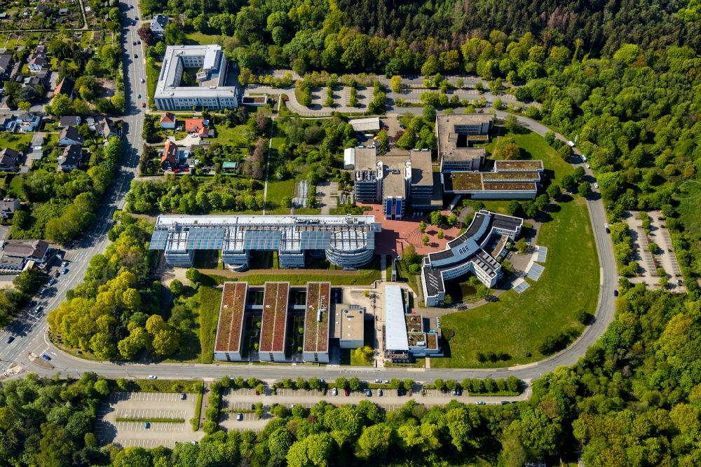 Hagen aus der Vogelperspektive: Campus- Gebäude der FernUniversität Hagen in Hagen im Bundesland Nordrhein-Westfalen
