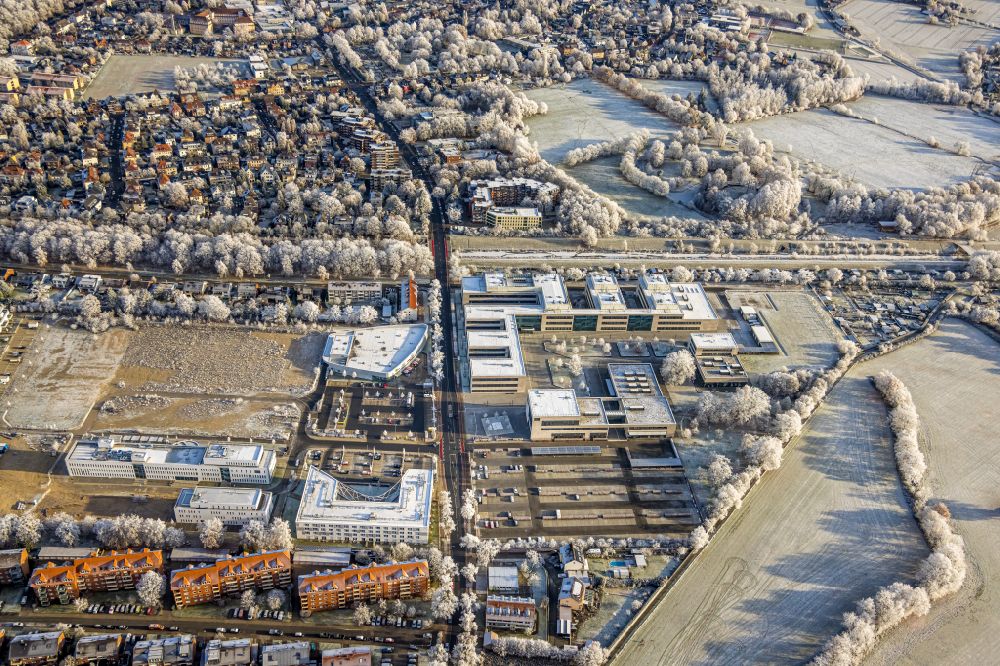 Luftaufnahme Hamm - Campus- Gebäude der Hochschule Lippstadt in Hamm im Bundesland Nordrhein-Westfalen, Deutschland